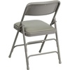 image:imageFlash Furniture HERCULES Series Curved Triple Braced amp Double Hinged Beige Vinyl Metal Folding ChairGray VinylGray Frame