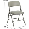 image:imageFlash Furniture HERCULES Series Curved Triple Braced amp Double Hinged Beige Vinyl Metal Folding ChairGray VinylGray Frame