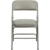 image:imageFlash Furniture HERCULES Series Curved Triple Braced amp Double Hinged Beige Vinyl Metal Folding ChairGray VinylGray Frame