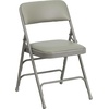 image:imageFlash Furniture HERCULES Series Curved Triple Braced amp Double Hinged Beige Vinyl Metal Folding ChairGray VinylGray Frame
