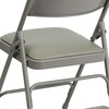 image:imageFlash Furniture HERCULES Series Curved Triple Braced amp Double Hinged Beige Vinyl Metal Folding ChairGray VinylGray Frame