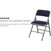 image:imageFlash Furniture HERCULES Series Curved Triple Braced amp Double Hinged Beige Vinyl Metal Folding ChairNavy FabricGray Frame