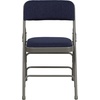 image:imageFlash Furniture HERCULES Series Curved Triple Braced amp Double Hinged Beige Vinyl Metal Folding ChairNavy FabricGray Frame