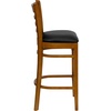 image:imageFlash Furniture HERCULES Series Ladder Back Walnut Wood Restaurant Barstool  Burgundy Vinyl SeatBlack Vinyl SeatCherry Wood Frame