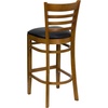 image:imageFlash Furniture HERCULES Series Ladder Back Walnut Wood Restaurant Barstool  Burgundy Vinyl SeatBlack Vinyl SeatCherry Wood Frame