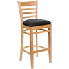 image:imageFlash Furniture HERCULES Series Ladder Back Walnut Wood Restaurant Barstool  Burgundy Vinyl SeatBlack Vinyl SeatNatural Wood Frame