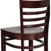 image:imageFlash Furniture HERCULES Series Ladder Back Walnut Wood Restaurant Barstool  Burgundy Vinyl SeatMahogany Wood SeatMahogany Wood Frame
