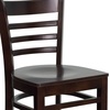 image:imageFlash Furniture HERCULES Series Ladder Back Walnut Wood Restaurant Barstool  Burgundy Vinyl SeatWalnut Wood SeatWalnut Wood Frame