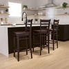 image:imageFlash Furniture HERCULES Series Ladder Back Walnut Wood Restaurant Barstool  Burgundy Vinyl SeatWalnut Wood SeatWalnut Wood Frame