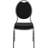 image:imageFlash Furniture HERCULES Series Teardrop Back Stacking Banquet Chair in Black Patterned Fabric  Silver Vein FrameBlack Patterned FabricSilver Vein Frame