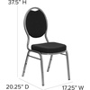 image:imageFlash Furniture HERCULES Series Teardrop Back Stacking Banquet Chair in Black Patterned Fabric  Silver Vein FrameBlack Patterned FabricSilver Vein Frame
