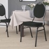 image:imageFlash Furniture HERCULES Series Teardrop Back Stacking Banquet Chair in Black Patterned Fabric  Silver Vein FrameBlack Patterned FabricSilver Vein Frame