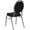 image:imageFlash Furniture HERCULES Series Teardrop Back Stacking Banquet Chair in Black Patterned Fabric  Silver Vein FrameBlack Patterned FabricSilver Vein Frame