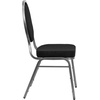 image:imageFlash Furniture HERCULES Series Teardrop Back Stacking Banquet Chair in Black Patterned Fabric  Silver Vein FrameBlack Patterned FabricSilver Vein Frame