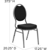 image:imageFlash Furniture HERCULES Series Teardrop Back Stacking Banquet Chair in Black Patterned Fabric  Silver Vein FrameBlack Patterned FabricSilver Vein Frame