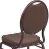 image:imageFlash Furniture HERCULES Series Teardrop Back Stacking Banquet Chair in Black Patterned Fabric  Silver Vein FrameBrown Patterned FabricCopper Vein Frame