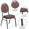 image:imageFlash Furniture HERCULES Series Teardrop Back Stacking Banquet Chair in Black Patterned Fabric  Silver Vein FrameBrown Patterned FabricCopper Vein Frame