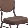 image:imageFlash Furniture HERCULES Series Teardrop Back Stacking Banquet Chair in Black Patterned Fabric  Silver Vein FrameBrown Patterned FabricCopper Vein Frame