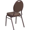 image:imageFlash Furniture HERCULES Series Teardrop Back Stacking Banquet Chair in Black Patterned Fabric  Silver Vein FrameBrown Patterned FabricCopper Vein Frame