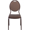 image:imageFlash Furniture HERCULES Series Teardrop Back Stacking Banquet Chair in Black Patterned Fabric  Silver Vein FrameBrown Patterned FabricCopper Vein Frame