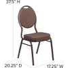 image:imageFlash Furniture HERCULES Series Teardrop Back Stacking Banquet Chair in Black Patterned Fabric  Silver Vein FrameBrown Patterned FabricCopper Vein Frame