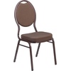 image:imageFlash Furniture HERCULES Series Teardrop Back Stacking Banquet Chair in Black Patterned Fabric  Silver Vein FrameBrown Patterned FabricCopper Vein Frame