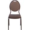 image:imageFlash Furniture HERCULES Series Teardrop Back Stacking Banquet Chair in Black Patterned Fabric  Silver Vein FrameBrown Patterned FabricCopper Vein Frame