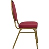 image:imageFlash Furniture HERCULES Series Teardrop Back Stacking Banquet Chair in Black Patterned Fabric  Silver Vein FrameBurgundy Patterned FabricGold frame