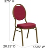 image:imageFlash Furniture HERCULES Series Teardrop Back Stacking Banquet Chair in Black Patterned Fabric  Silver Vein FrameBurgundy Patterned FabricGold frame