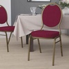 image:imageFlash Furniture HERCULES Series Teardrop Back Stacking Banquet Chair in Black Patterned Fabric  Silver Vein FrameBurgundy Patterned FabricGold frame