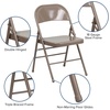image:imageFlash Furniture HERCULES Series Triple Braced amp Double Hinged Red Metal Folding ChairBeige