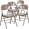 image:imageFlash Furniture HERCULES Series Triple Braced amp Double Hinged Red Metal Folding ChairBeige