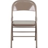 image:imageFlash Furniture HERCULES Series Triple Braced amp Double Hinged Red Metal Folding ChairBeige