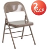 image:imageFlash Furniture HERCULES Series Triple Braced amp Double Hinged Red Metal Folding ChairBeige