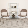 image:imageFlash Furniture HERCULES Series Triple Braced amp Double Hinged Red Metal Folding ChairBeige