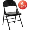 image:imageFlash Furniture HERCULES Series Triple Braced amp Double Hinged Red Metal Folding ChairBlack