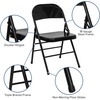 image:imageFlash Furniture HERCULES Series Triple Braced amp Double Hinged Red Metal Folding ChairBlack
