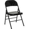 image:imageFlash Furniture HERCULES Series Triple Braced amp Double Hinged Red Metal Folding ChairBlack