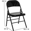 image:imageFlash Furniture HERCULES Series Triple Braced amp Double Hinged Red Metal Folding ChairBlack