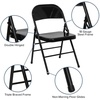 image:imageFlash Furniture HERCULES Series Triple Braced amp Double Hinged Red Metal Folding ChairBlack