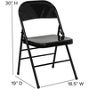 image:imageFlash Furniture HERCULES Series Triple Braced amp Double Hinged Red Metal Folding ChairBlack