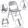 image:imageFlash Furniture HERCULES Series Triple Braced amp Double Hinged Red Metal Folding ChairGrey