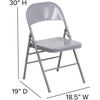 image:imageFlash Furniture HERCULES Series Triple Braced amp Double Hinged Red Metal Folding ChairGrey