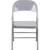 image:imageFlash Furniture HERCULES Series Triple Braced amp Double Hinged Red Metal Folding ChairGrey