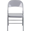 image:imageFlash Furniture HERCULES Series Triple Braced amp Double Hinged Red Metal Folding ChairGrey