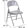 image:imageFlash Furniture HERCULES Series Triple Braced amp Double Hinged Red Metal Folding ChairGrey