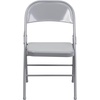 image:imageFlash Furniture HERCULES Series Triple Braced amp Double Hinged Red Metal Folding ChairGrey