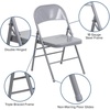 image:imageFlash Furniture HERCULES Series Triple Braced amp Double Hinged Red Metal Folding ChairGrey