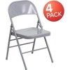 image:imageFlash Furniture HERCULES Series Triple Braced amp Double Hinged Red Metal Folding ChairGrey