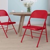 image:imageFlash Furniture HERCULES Series Triple Braced amp Double Hinged Red Metal Folding ChairRed